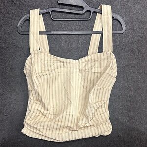 Lioness Beige Striped Tank Top